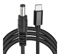 sourcing map 5FT USB C to DC PD Power Fast Charging Cable, 5.5mmx2.1mm 60W/20V DC Power Cable, Type C Input 3A Adapter Jack Converter for Router, Camera, TV Box, Desk Lamp(Black)