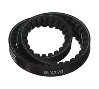 sourcing map 5LX370 Rubber V-Belt, 37" Outside Circumference 0.62" Width 0.44" Thick Raw Edge Cogged Industrial Rubber V Belt for Lawn Garden Machinery, Riding Mowers