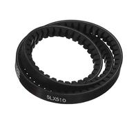 sourcing map 5LX510 Rubber V-Belt, 51" Outside Circumference 0.62" Width 0.44" Thick Raw Edge Cogged Industrial Rubber V Belt for Lawn Garden Machinery, Riding Mowers