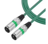 sourcing map 5m/16ft 3 Pin XLR Male to Male Mic Cable XLR Audio Professional Adapter Microphone Cables for Stage Studio PA Systems, Green