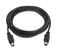 sourcing map 5m PS/2 Mouse and Keyboard Extension Cable - 24 AWG 6 Pin UL2464 Copper Wires Male to Male Extension Cable for PS/2 Round Mouse Keyboard, Black