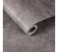 sourcing map 5m x 40cm Concrete Wallpaper, Industrial Concrete Cement Contact Paper Vinyl Stained Matte Crackle Textured Adhesive Wallpaper for Kitchen Countertop Cabinet Bathroom, Dark Grey