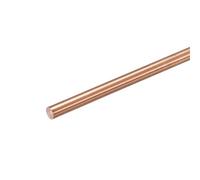 sourcing map 5mm Diameter 200mm Length Solid Copper Round Rod Lathe Bar Stock for DIY Craft CNC Cutting