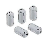 sourcing map 5mm Ferrite Cores Ring Clip-On RFI EMI Noise Suppression Filter Cable Clip, Gray 5pcs
