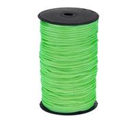 sourcing map 5mm Polypropylene Rope Braided Ropes, 100m Nylon Rope Hollow Utility Cord for Clothesline, Camping, Hiking, Outdoor, Light Green
