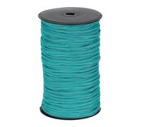 sourcing map 5mm Polypropylene Rope Braided Ropes, 100m Nylon Rope Hollow Utility Cord for Clothesline, Camping, Hiking, Outdoor, Peacock Green