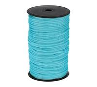 sourcing map 5mm Polypropylene Rope Braided Ropes, 100m Nylon Rope Hollow Utility Cord for Clothesline, Camping, Hiking, Outdoor, Blue Green