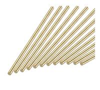 sourcing map 5mm x 100mm Brass Round Rod, Metal Solid Shaft Rods Lathe Bar Stock for DIY Crafts Model Car Helicopter Airplane 12pcs