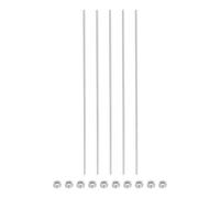 sourcing map 5Pack M3 x 100mm Fully Threaded Rod with 10 Pack Hex Nuts, 1.25mm Thread Pitch 304 Stainless Steel Right Hand Threaded Rods Bar Studs