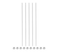 sourcing map 5Pack M3 x 400mm Fully Threaded Rod with 10 Pack Hex Nuts, 1.25mm Thread Pitch 304 Stainless Steel Right Hand Threaded Rods Bar Studs
