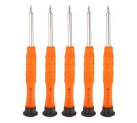 sourcing map 5pcs 0.8mm Star Mini Screwdriver 3mm Five Star Head 87mm Length for Small Appliances Repairs, Orange