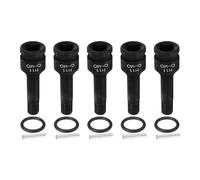 sourcing map 5pcs 1/2" Drive Impact Hex Bit Socket 11mm Metric CR-MO Steel 6-Point Sockets with Cotter Pin for Power Drill Drivers Adapter