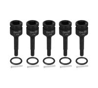 sourcing map 5pcs 1/2" Drive Impact Hex Bit Socket 7mm Metric CR-MO Steel 6-Point Sockets with Cotter Pin for Power Drill Drivers Adapter