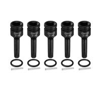 sourcing map 5pcs 1/2" Drive M12 Triple Square Impact Spline Bit Socket 12mm CR-MO Steel 12-Point Triple Square Sockets with Cotter Pin and O-Ring for Power Drill Drivers Adapter