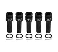 sourcing map 5pcs 1/2" Drive M18 Triple Square Impact Spline Bit Socket 18mm CR-MO Steel 12-Point Triple Square Sockets with Cotter Pin and O-Ring for Power Drill Drivers Adapter