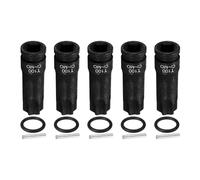 sourcing map 5pcs 1/2" Drive Torx Bit Socket T100 Impact 6 Point Star Bit Sockets CR-MO Steel with Cotter Pin and O-Ring for Power Drill Drivers Garage Workshop Adapter