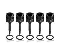 sourcing map 5pcs 1/2" Drive Torx Bit Socket T30 Impact 6 Point Star Bit Sockets CR-MO Steel with Cotter Pin and O-Ring for Power Drill Drivers Garage Workshop Adapter