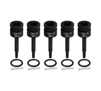 sourcing map 5pcs 1/2" Drive Torx Bit Socket T35 Impact 6 Point Star Bit Sockets CR-MO Steel with Cotter Pin and O-Ring for Power Drill Drivers Garage Workshop Adapter