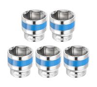 sourcing map 5pcs 1/2 Inch Drive 6-Point Socket 32mm CR-V Metric Shallow Socket for Repairs