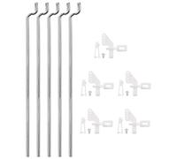 sourcing map 5PCS 1.2mmx180mm Pushrod Parts + 5PCS Nylon Micro Control Horns 4 Holes for RC Airplane Plane DIY Parts