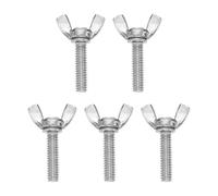 sourcing map 5Pcs 1/4-20" x 1" Wing Butterfly Screw Bolts, 304 Stainless Steel Machine Fastener, Thumb Hand Screws for Electronic Equipment, Silver Tone