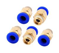 sourcing map 5pcs 1/8BSP Male to 6mm OD Push in Quick Release Air Pneumatic Fitting