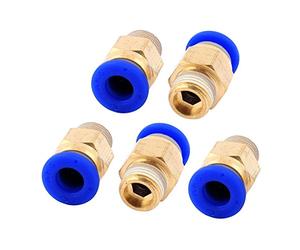 sourcing map 5pcs 1/8BSP Male to 6mm OD Push in Quick Release Air Pneumatic Fitting