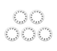sourcing map 5Pcs 1 Internal Tooth Lock Washer, 304 Stainless Steel Multi-Tooth Star Washer Locking Fastener, Silver Tone