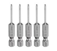 sourcing map 5pcs #1 Phillips Screwdriver Bit PH1 1/4" Hex Shank 2" (50mm) Long Magnetic S2 Steel Industrial Grade Screw Driver Bit Cross Head Electric Drill Bits 0.079" (2mm) Rod