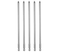 sourcing map 5pcs #1 Phillips Screwdriver Bit PH1 1/4" Hex Shank 8" (200mm) Long Magnetic S2 Steel Industrial Grade Screw Driver Bit Cross Head Electric Drill Bits 0.236" (6mm) Rod