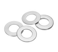 sourcing map 5Pcs 1" Stainless Steel SAE Flat Washers, 1.09" ID x 2" OD x 0.11" Thick Round Metal Washers for Screws Bolts Machinery Repair Accessories, Outdoor Construction