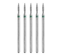 sourcing map 5pcs 100-120 Grits Diamond Grinding Bit 1.6mm Oval Head 2.35mm Shank 8mm Length Stone Sanding Drill Bits Rotary Tool for Ceramic Glass Nails Grinding Polishing