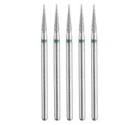 sourcing map 5pcs 100-120 Grits Diamond Grinding Bit 2mm Tapered Head 2.35mm Shank 10mm Length Stone Sanding Drill Bits Rotary Tool for Ceramic Glass Nails Grinding Polishing