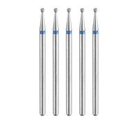 sourcing map 5pcs 120-140 Grits Diamond Grinding Bit 1.5mm Ball Head 2.35mm Shank 1.5mm Length Stone Sanding Drill Bits Rotary Tool for Ceramic Glass Nails Grinding Polishing