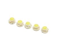 sourcing map 5pcs 12V White T4.7 Car Wedge LED Dashboard Panel Light Interior