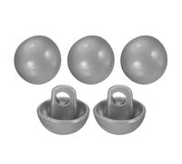 sourcing map 5pcs 14L Metal Round Flat Sewing Buttons 9mm 11/32" Single Hole Craft Replacement Button for Men Women Suit Woolen Coat Shirt Trousers Sewing Crafts, Grey
