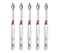 sourcing map 5pcs #2 Anti Slip Phillips Impact Screwdriver Bit PH2 1/4" Hex Shank 3.5" (90mm) Magnetic Cross Head Drill Bits Mirror Chrome S2 Steel Screw Driver Power Electric Tools