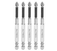 sourcing map 5pcs #2 Anti Slip Phillips Impact Screwdriver Bit PH2 1/4" Hex Shank 3.5" (90mm) Magnetic Cross Head Drill Bits Chrome Plated S2 Steel Screw Driver Power Electric Tools