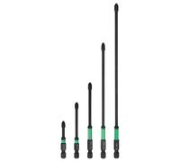 sourcing map 5pcs #2 Impact Phillips Screwdriver Bit PH2 1/4" Hex Shank 2+3+4+6+8" Long 0.14" Rod Magnetic Cross Head Drill Bits S2 Steel Industrial Screw Driver for Impact Power Drivers