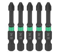 sourcing map 5pcs #2 Impact Phillips Screwdriver Bit PH2 1/4" Hex Shank 50" (50mm) Length 0.17" Rod Magnetic Cross Head Drill Bits S2 Steel Industrial Screw Driver for Impact Power Drivers
