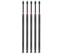 sourcing map 5pcs #2 Phillips Impact Screwdriver Bit PH2 1/4" Hex Shank 8" (200mm) Long Magnetic Cross Head Drill Bits S2 Steel Industrial Screw Driver for Impact Power Drivers, Black/Red