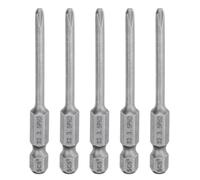 sourcing map 5pcs #2 Phillips Screwdriver Bit PH2 1/4" Hex Shank 2.56" (65mm) Long Magnetic S2 Steel Industrial Grade Screw Driver Bit Cross Head Electric Drill Bits 0.138" (3.5mm) Rod
