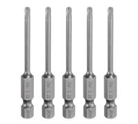sourcing map 5pcs #2 Phillips Screwdriver Bit PH2 1/4" Hex Shank 2.56" (65mm) Long Magnetic S2 Steel Industrial Grade Screw Driver Bit Cross Head Electric Drill Bits 0.118" (3mm) Rod