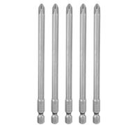 sourcing map 5pcs #2 Phillips Screwdriver Bit PH2 1/4" Hex Shank 4.7" (120mm) Long Magnetic S2 Steel Industrial Grade Screw Driver Bit Cross Head Electric Drill Bits 0.236" (6mm) Rod