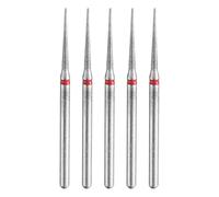 sourcing map 5pcs 200-230 Grits Diamond Grinding Bit 1.4mm Tapered Head 2.35mm Shank 14mm Length Stone Sanding Drill Bits Rotary Tool for Ceramic Glass Nails Grinding Polishing