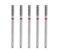 sourcing map 5pcs 200-230 Grits Diamond Grinding Bit 2.5mm Cylinder Head 2.35mm Shank 10mm Length Stone Sanding Drill Bits Rotary Tool for Ceramic Glass Nails Grinding Polishing