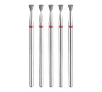sourcing map 5pcs 200-230 Grits Diamond Grinding Bit 2.7mm Inverted Cone Head 2.35mm Shank 3mm Length Stone Sanding Drill Bits Rotary Tool for Ceramic Glass Nails Grinding Polishing