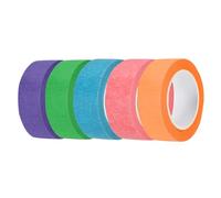 sourcing map 5pcs 20mm x 10 Meters Colored Masking Tape Universal Crepe Paper Colorful Masking Painter Tape for Art Drawing DIY Handcraft Sealing, Blue Purple Pink