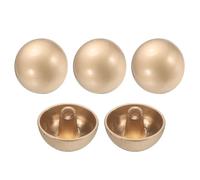 sourcing map 5pcs 24L Metal Round Flat Sewing Buttons 15mm 5/8" Single Hole Craft Replacement Button for Men Women Suit Woolen Coat Shirt Trousers Sewing Crafts, Gold Tone