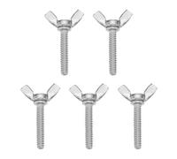 sourcing map 5Pcs 3/16-24" x 1" Wing Butterfly Screw Bolts, 304 Stainless Steel Machine Fastener, Thumb Hand Screws for Electronic Equipment, Silver Tone